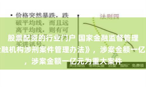 股票配资的行业门户 国家金融监督管理总局发布《金融机构涉刑案件管理办法》，涉案金额一亿元为重大案件